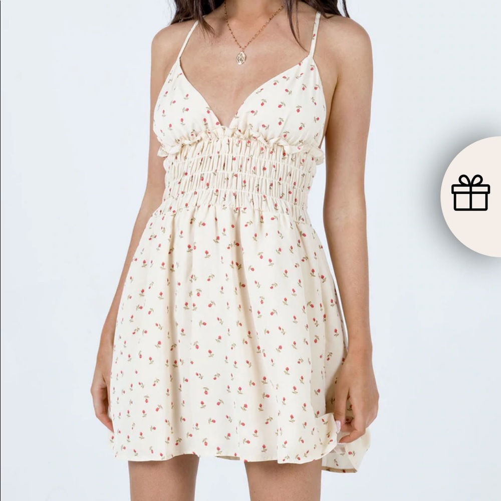 Princess Polly Roza mini dress beige